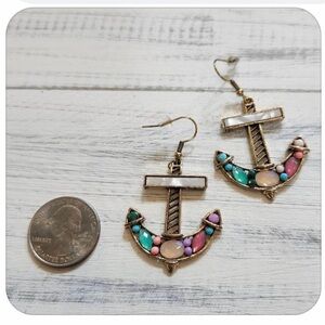 Multicolored Anchor Earrings
